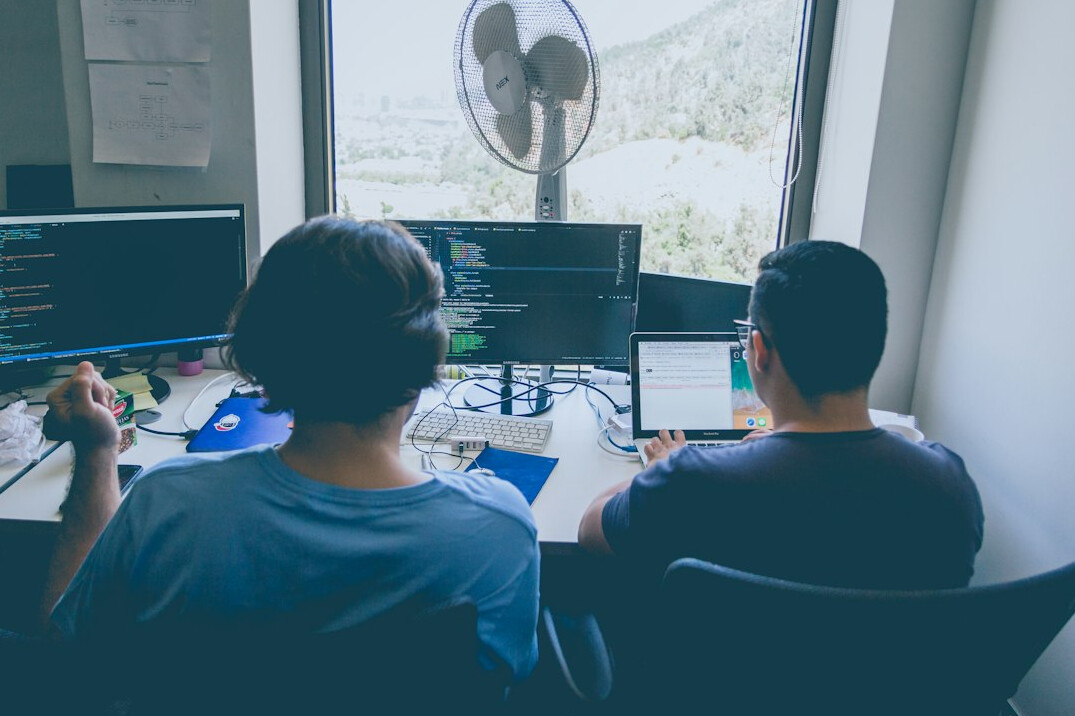 students learning to code